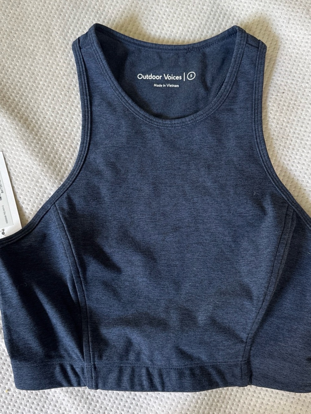 Outdoor Voices Navy Athena Crop Tank